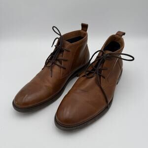 Sz 10 Parker & Sky Brown Leather Chukka Boots NEW
